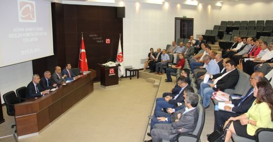 Sanayide sorunlar masaya yatırıldı  Adana Sanayi Odası (ADASO) Meslek Komiteleri Ortak Toplantısı gerçekleştirildi, Adana sanayisinin sorunları ve çözüm önerileri tartışıldı.
